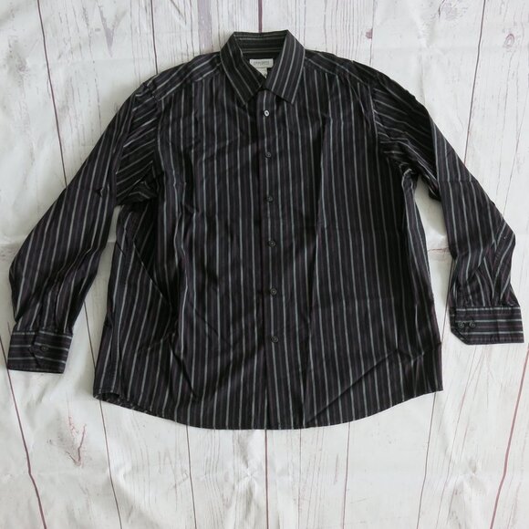 Concepts by Claiborne Multi Color Stripe Button Down Long Sleeve Shirt - Size XL - Picture 2 of 6